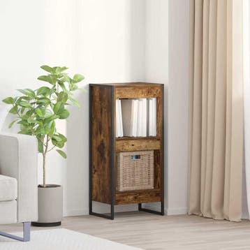 vidaXL Boekenkast 40 x 30 x 86,5 cm Bewerkt hout Rook Eik, Verzenden