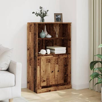 vidaXL Hoge kast 60x35,5x103,5 cm bewerkt hout oud, Huis en Inrichting, Verzenden, Nieuw