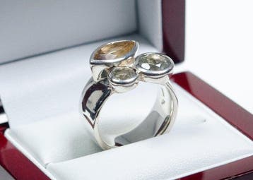 Sans prix de réserve - Bague - Argent 925 - diverses pierres