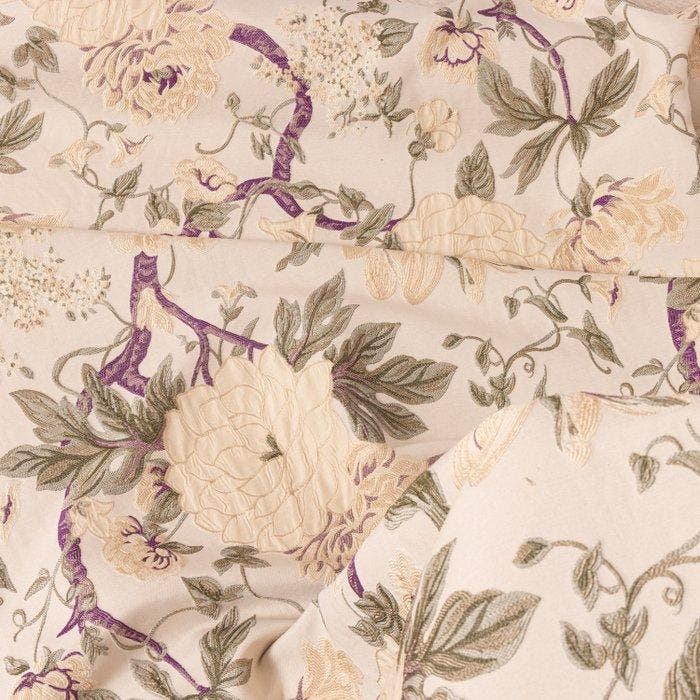 BA108 - Raro Damast Italiaans weefsel – Relief geborduurde, Antiquités & Art, Tapis & Textile