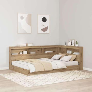 vidaXL Opberghoofdbord Artisan Eiken Bewerkt hout, Verzenden, Nieuw