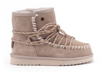 Warmbat Kalbarri Suede lace boot Dames Laarzen - Taupe Ma..., Verzenden, Nieuw