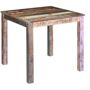 vidaXL Eettafel 80x82x76 cm massief gerecycled hout, Verzenden, Nieuw