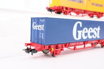 Piko H0 - Modeltrein goederenwagon (6) - Zes containerwagons, Nieuw