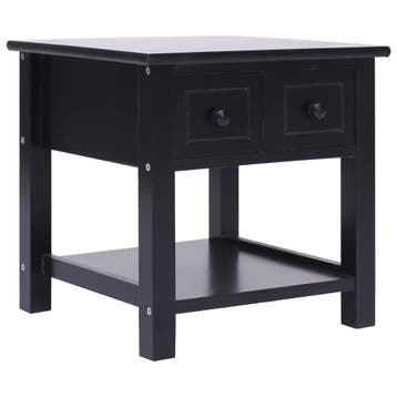 vidaXL Bijzettafel 40x40x40 cm paulowniahout zwart, Verzenden