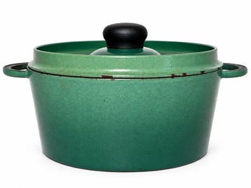 Style Le Creuset - Braadpan - Emaille-lettertype - Gemaakt, Antiek en Kunst