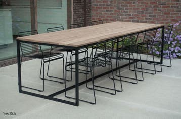 Lange tuintafel 14 personen - Design tafels op maat, Nieuw
