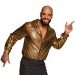 Disco Blouse Goud Heren Glitter, Verzenden