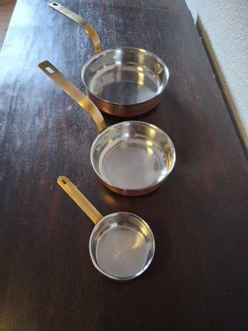 Inocuivre - Ensemble de casseroles (3) - Cuivre, Laiton,