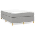 vidaXL Boxspring met matras stof lichtgrijs 120x190 cm, Verzenden, Nieuw
