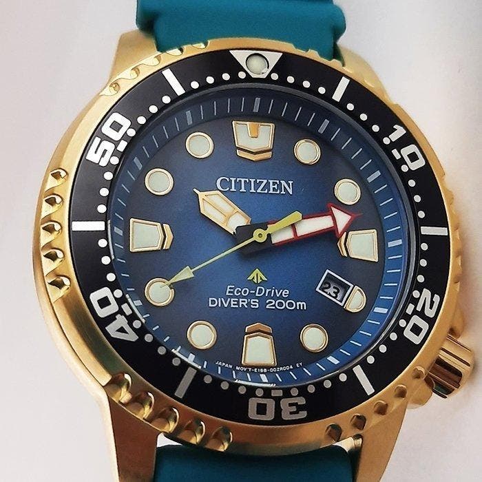 Citizen - Eco-Drive Divers 200m - Gold Tone Case - Zonder, Bijoux, Sacs & Beauté, Montres | Hommes