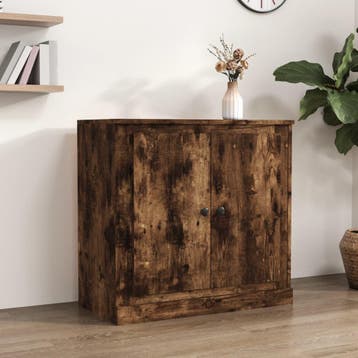 vidaXL Dressoir 70x35,5x67,5 cm bewerkt hout gerookt, Verzenden
