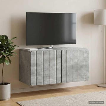 vidaXL Wandmontage TV-kast Betongrijs 59,5 x 31 x 30 cm, Huis en Inrichting, Verzenden, Nieuw
