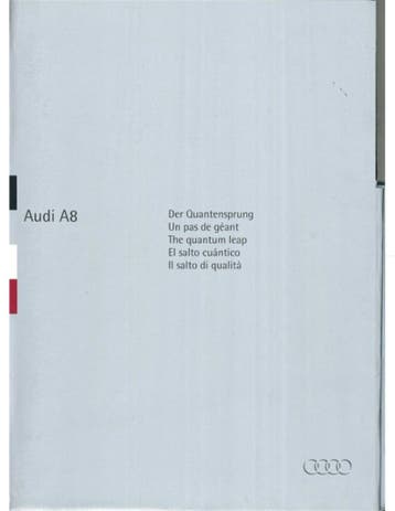 1994 AUDI A8 BROCHURE DUITS, Nieuw