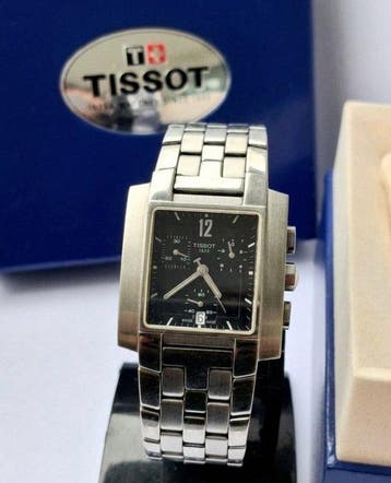 Tissot - Chronograph Tank Watch - Full Set w/ Original Box &, Nieuw