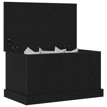 vidaXL Opslagdoos Zwart eiken 70 x 40 x 38 cm Bewerkt hout, Huis en Inrichting, Verzenden, Nieuw