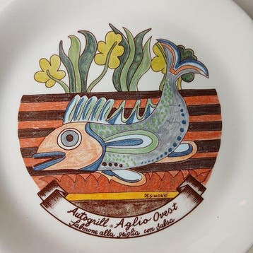 Buon Ricordo - Giovanni De Simone - Plat (6) - Céramique -, Antiek en Kunst