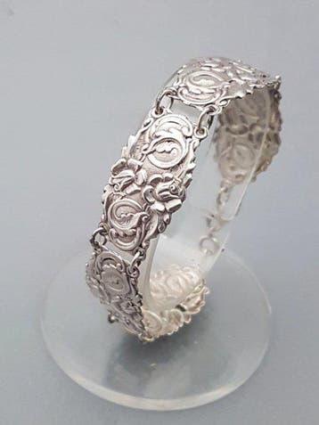 Zilver, Art Nouveau, B. van Tiggelen - Armband -, Antiek en Kunst