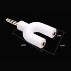 Y-Vorm AUX Koptelefoon Splitter - Headphone Dual Audio, Verzenden, Nieuw