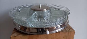 Hors doeuvre set - Lady Suzan - Glas, Verchroomd -