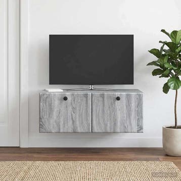 vidaXL Wandmontage TV-kast 78,5 x 41 x 30 cm Grijs Sonoma, Verzenden, Nieuw
