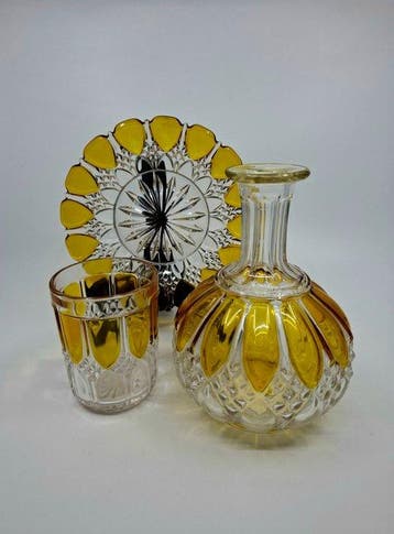 Art Deco Toiletset (3) - Val Saint Lambert - Glas -