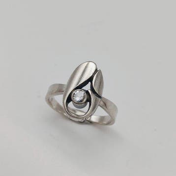 Zonder minimumprijs - Finnfeelings - Ring Zilver Quartz -, Nieuw