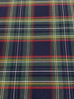 Tartan en mélange de coton teint dans le fil, double-face en