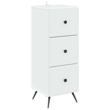 vidaXL Ladekast Wit 33 x 34,5 x 90 cm Bewerkt hout, Verzenden, Nieuw