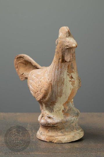 Oud-Romeins Terracotta Speelgoed in de vorm van een haan -