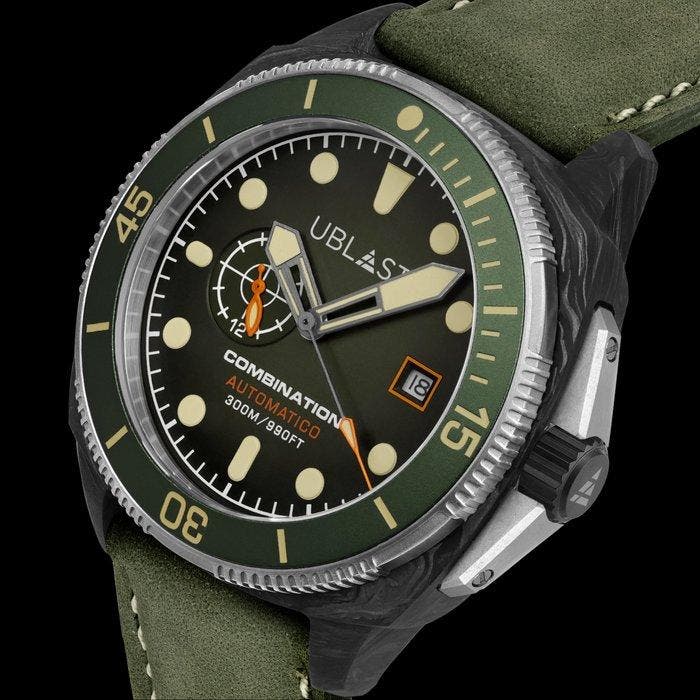 Ublast - Combination - Carbon & Titanium - UBCO42GN - Ltd., Handtassen en Accessoires, Horloges | Heren