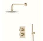 AKTIE: Inbouw regendouche Mat Goud geborsteld regendoucheset, Verzenden, Douche