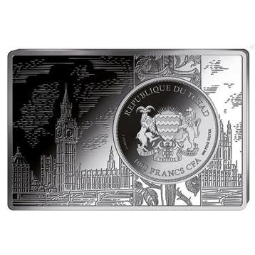 Tsjaad. 1000 Francs 1 oz 1000 CFA Chad Sovereign Silver, Postzegels en Munten, Edelmetalen en Baren