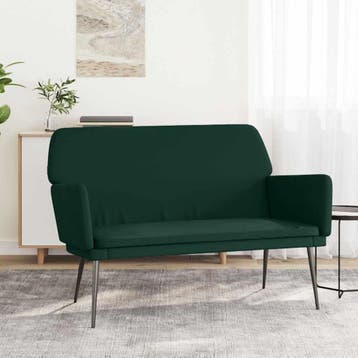 vidaXL Bankje 108x79x79 cm fluweel donkergroen, Verzenden, Nieuw