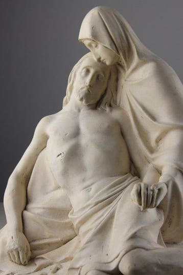 Beeld, Pietà - 29 cm - Gips, Antiek en Kunst