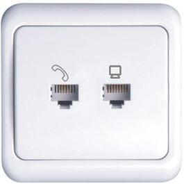 UTP RJ45 Stopcontact Wandcontactdoos 1-voudig met LED toebeh, Doe-het-zelf en Bouw, Elektriciteit en Kabels, Verzenden, Nieuw