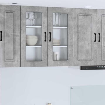 vidaXL Vaatwasserpaneel Kalmar 2 st Beton Grijs Bewerkt hout, Verzenden