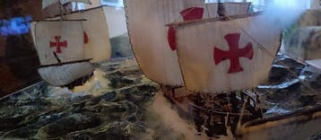 Modello autocostruito - Diorama le Tre Caravelle in
