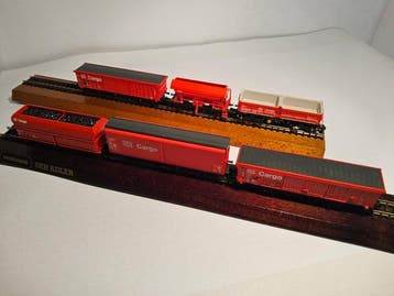 Fleischmann, Minitrix N - Wagon de train miniature (6) - Un, Nieuw