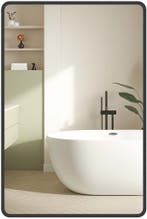 Wandspiegel – Rechthoekig – 91x61 cm - Aluminium frame -, Verzenden, Nieuw