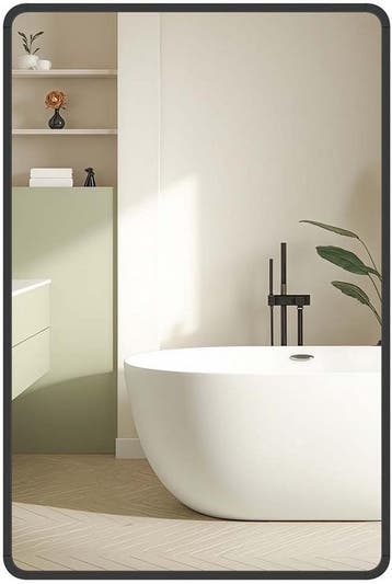 Wandspiegel – Rechthoekig – 91x61 cm - Aluminium frame -, Maison & Meubles, Accessoires pour la Maison | Miroirs, Verzenden