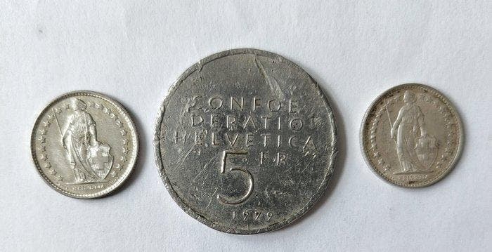 Zwitserland. Lot of 50+ coins, incl. silver, various, Timbres & Monnaies, Monnaies | Europe | Monnaies non-euro