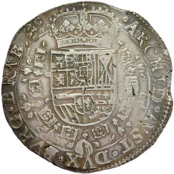 Spaans Nederland, Brabant, Antwerpen Filips IV. Patagon mm., Postzegels en Munten, Munten | Nederland