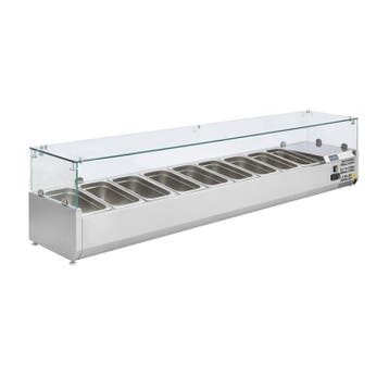 Polar G-serie opzetkoelvitrine 9x GN 1/3, Verzenden