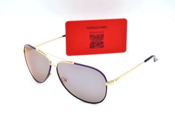 Salvatore Ferragamo - Made in Italy - Gold & Purple Metal -