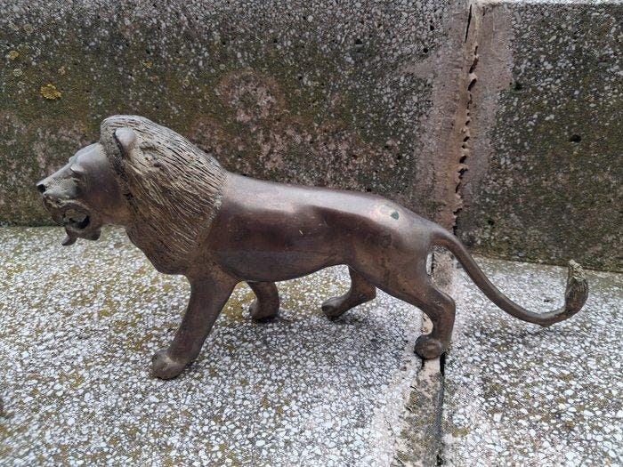 Sculpture, Coppia di leoni - 30 cm - Bronze, Antiquités & Art, Curiosités & Brocante