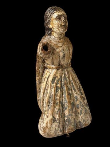 sculptuur, Maria magdalena Indo Portugees - 26 cm - Hout -, Antiek en Kunst