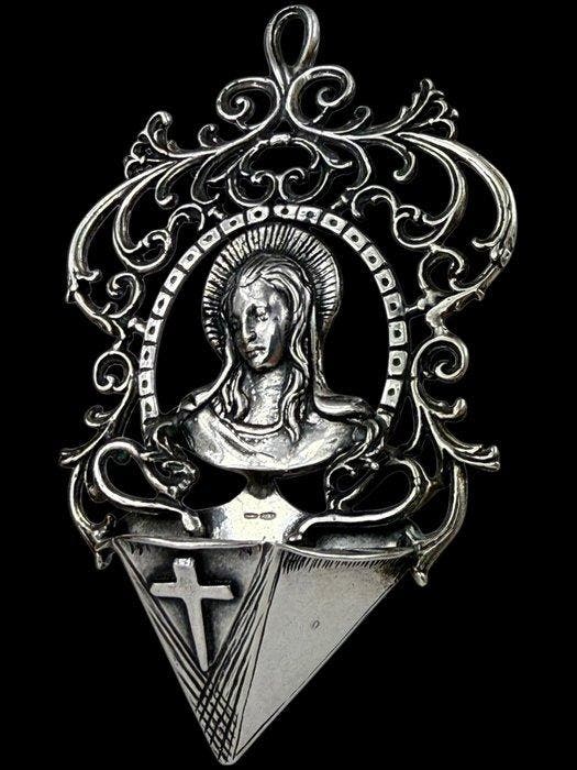 Wijwatervat - 1950-1960 - Argento .800, Antiquités & Art, Antiquités | Livres & Manuscrits