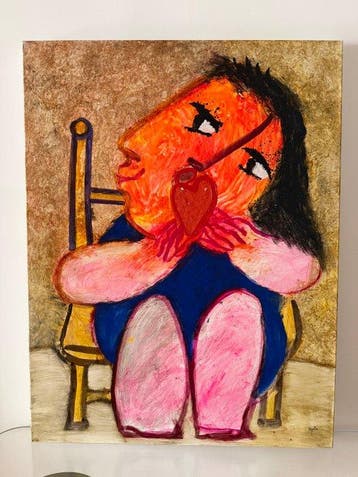 Ripollés (1932) - Mujer de corazon, Antiek en Kunst