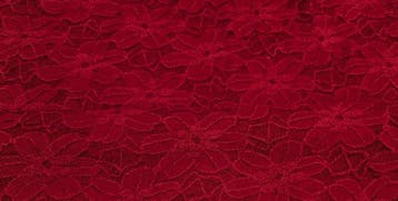 Spettacolare Pizzo Floreale Rosso Rubino – Grande Taglio, Antiek en Kunst
